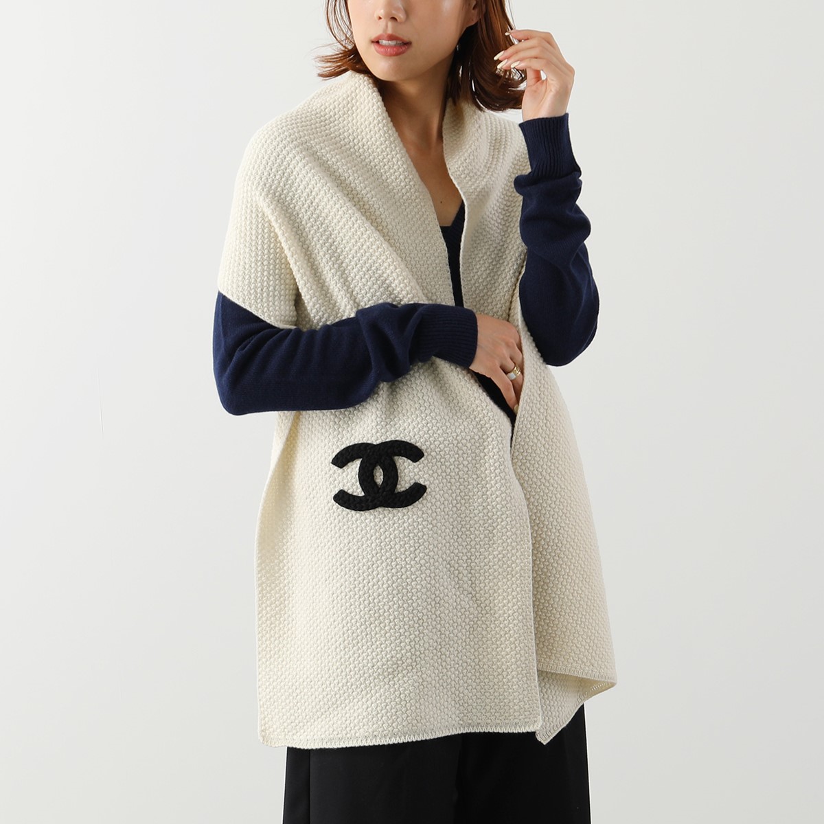 楽天市場】CHANEL シャネル ニットマフラー AA9256 B13357 レディース