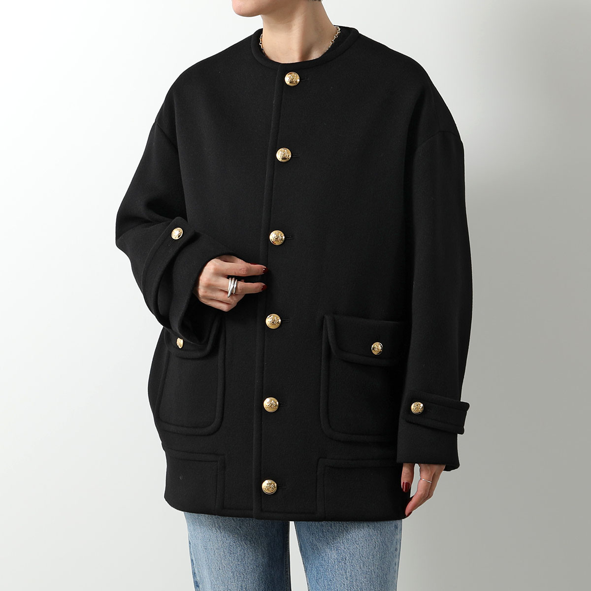 楽天市場】CELINE セリーヌ ノーカラーコート 2M20B 6700 レディース