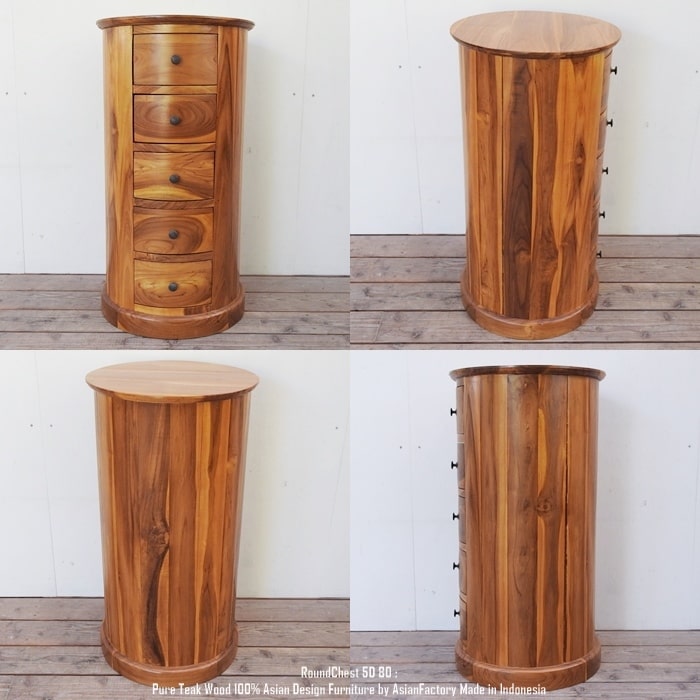 楽天市場】オールドチーク無垢材 5段チェスト 80cm 箪笥 ナチュラルラ