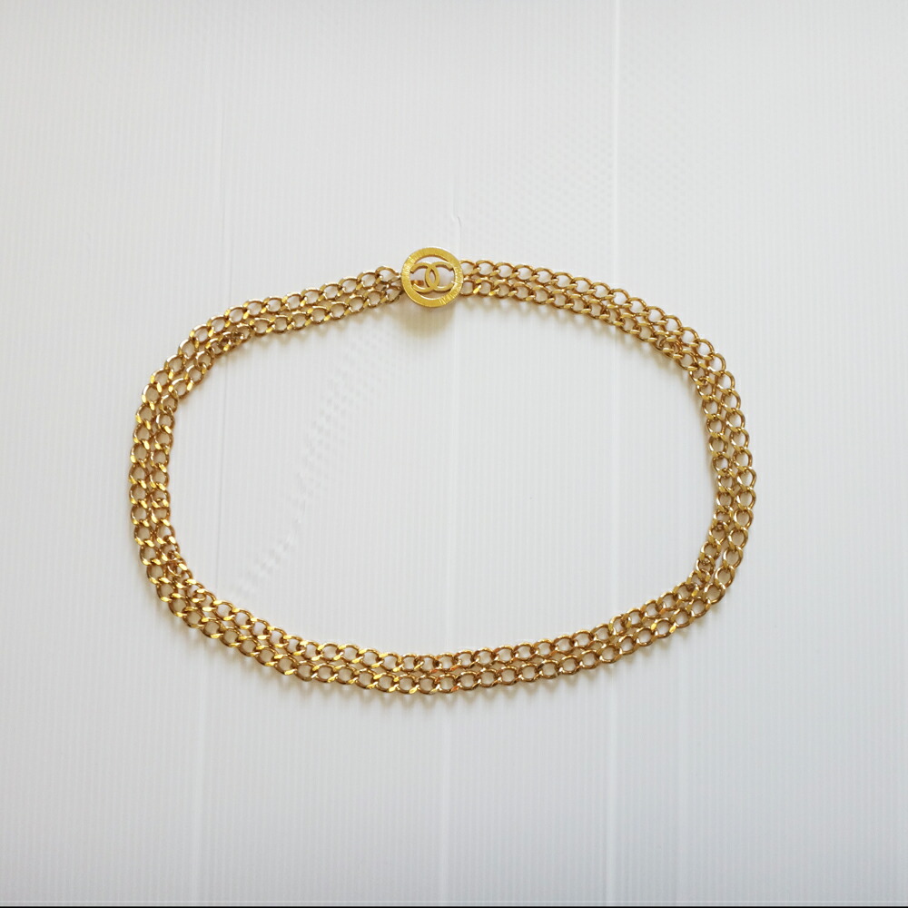 楽天市場】美品 シャネル ベルト チェーンベルト ココマーク ゴールド