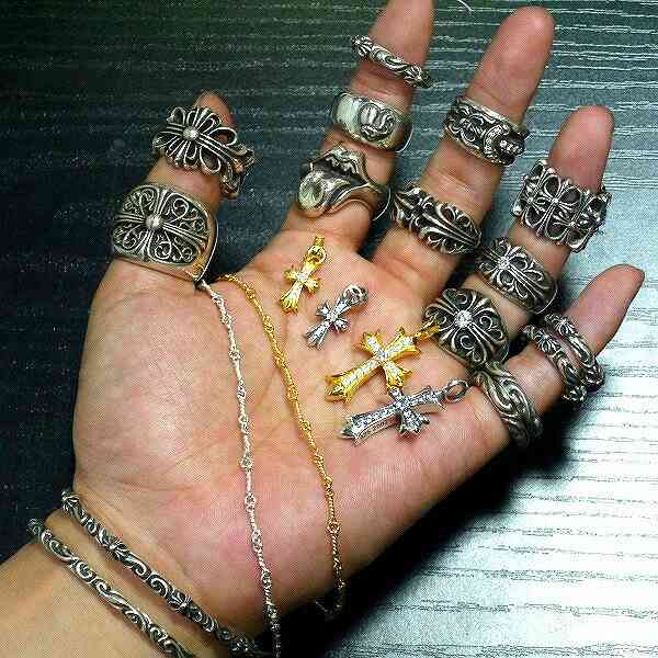 楽天市場】フローラルクロスリング シルバー925 リング メンズ