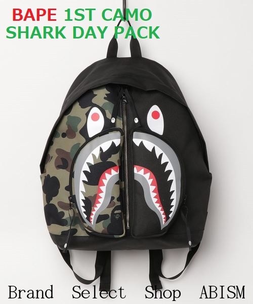 楽天市場】A BATHING APE(エイプ)1ST CAMO SHARK DAY PACKシャーク
