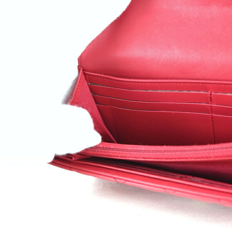 楽天市場】シャネル 長財布 レッド系 ラムスキン クラシックロング