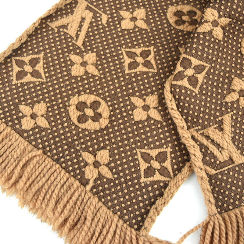 楽天市場】ルイヴィトン マフラー エシャルプ・ロゴマニア キャメル