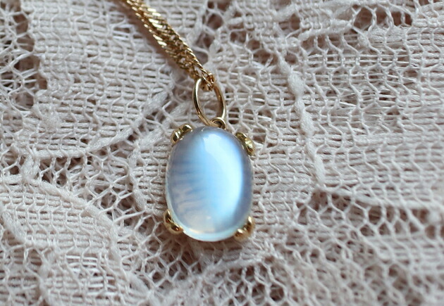 楽天市場】K18 ゴールド ペンダント トップ「 ブルームーンストーン