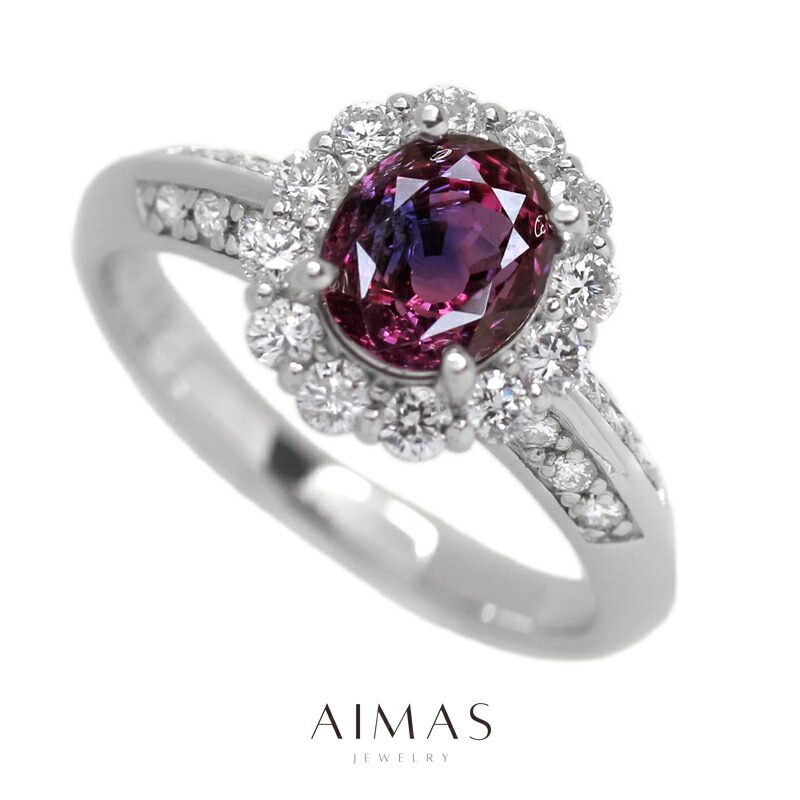 楽天市場】非加熱パープルサファイア 1.66ct リング 12号 PT900