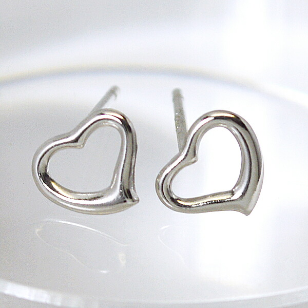 楽天市場】○送料無料K14WG 14金 ホワイトゴールド オープンハート