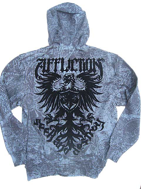 楽天市場】AFFLICTION/アフリクションジップアップパーカー イーグル