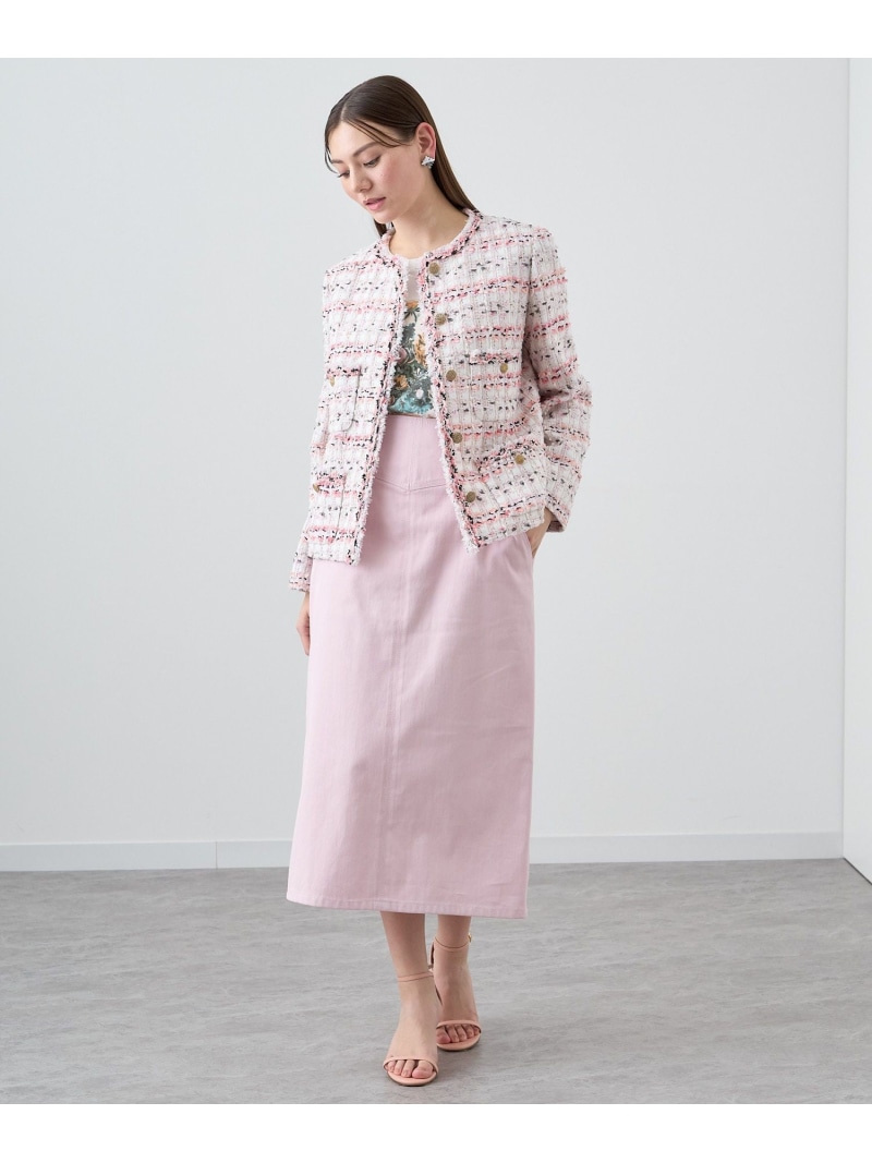 楽天市場】【セットアップ対応商品】コーラルピンクツイードクルー