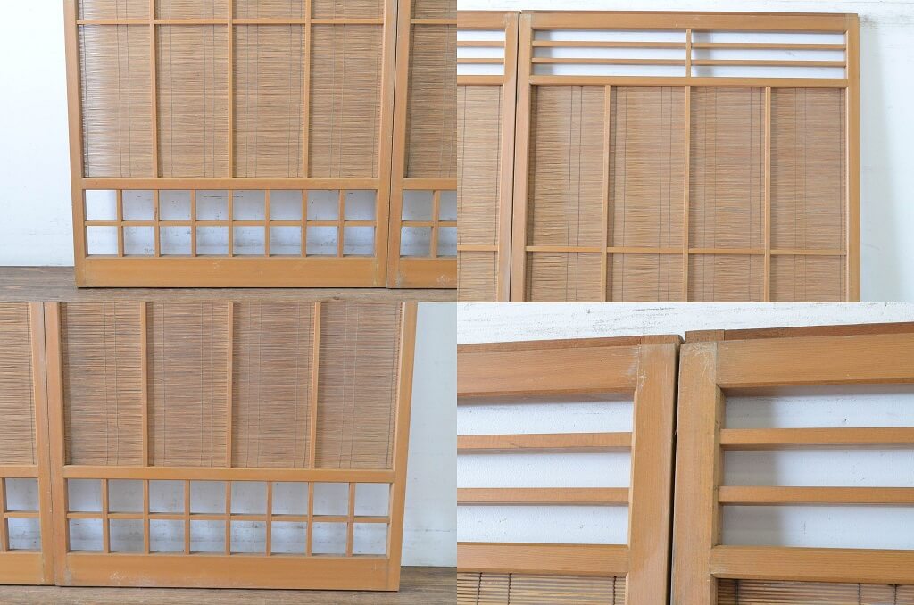 楽天市場】▽現状販売▽ レトロ建具 夏戸 2枚セット 簾戸 御簾戸 簀戸