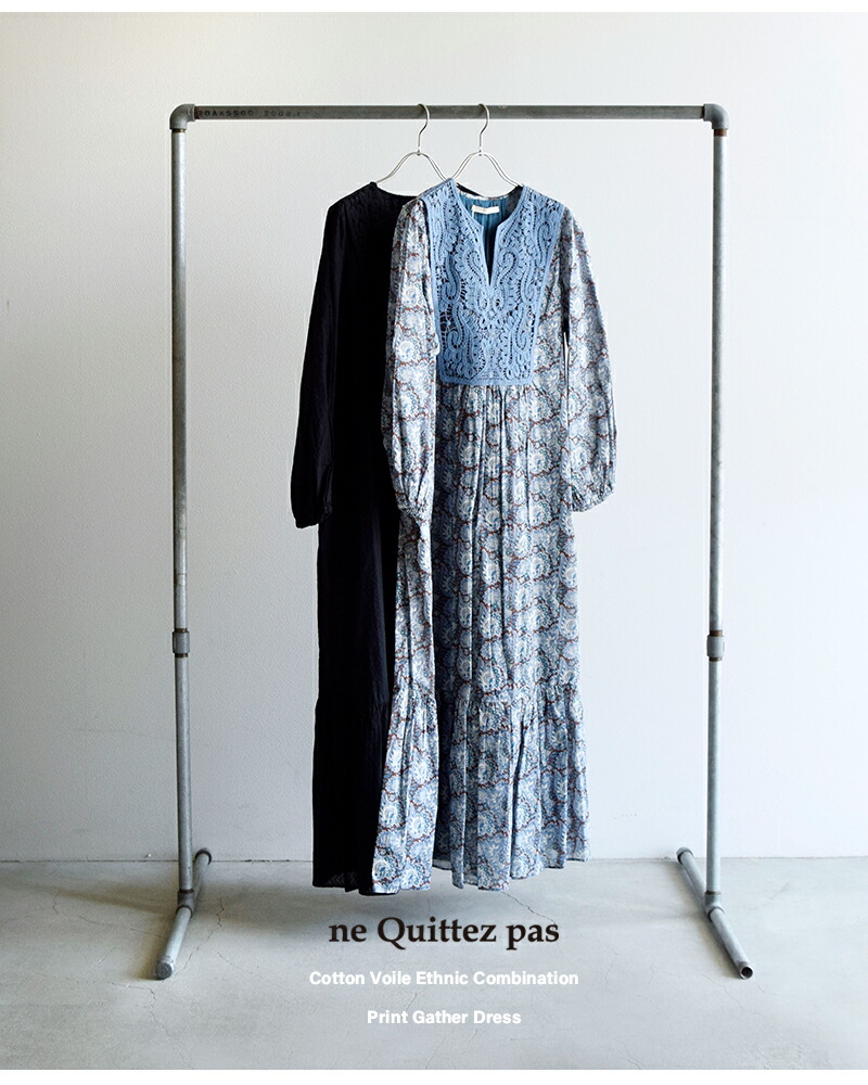 楽天市場】ne Quittez pas ヌキテパ コットン レース ヨーク ドレス