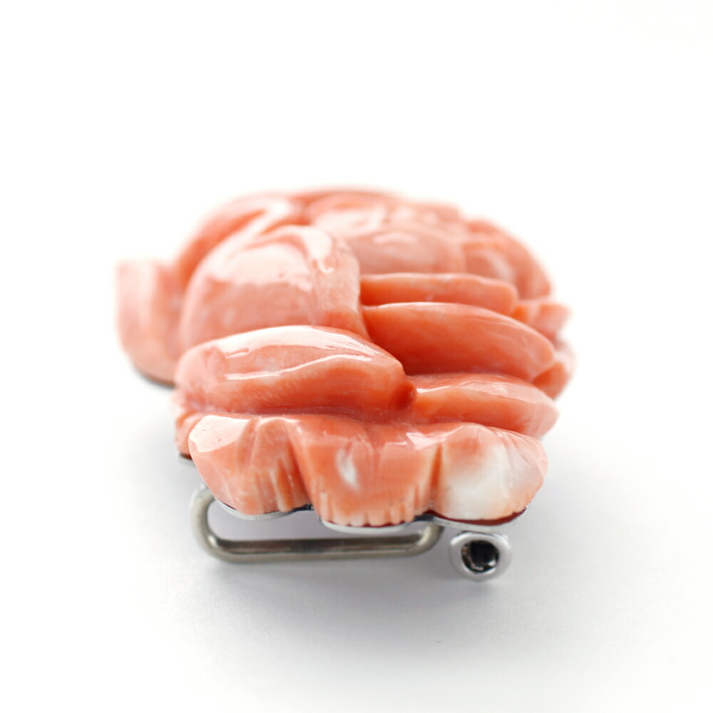 楽天市場】≪1年保証付き≫ 桃珊瑚 薔薇 帯留め＆ブローチ バラ 帯どめ