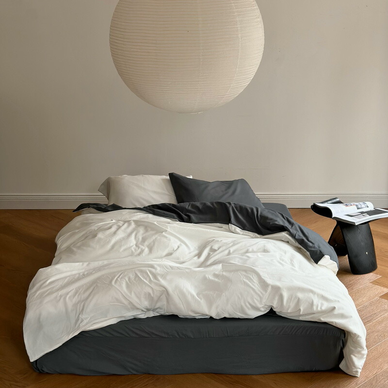 楽天市場】white×gray リバーシブル 布団カバーセット【ART OF BLACK