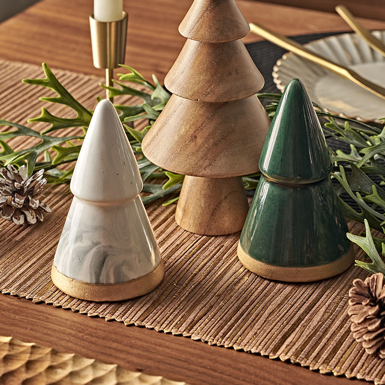 楽天市場】ツリー オブジェ セラミック Sサイズ 約 W 8cm D 8cm H 14cm