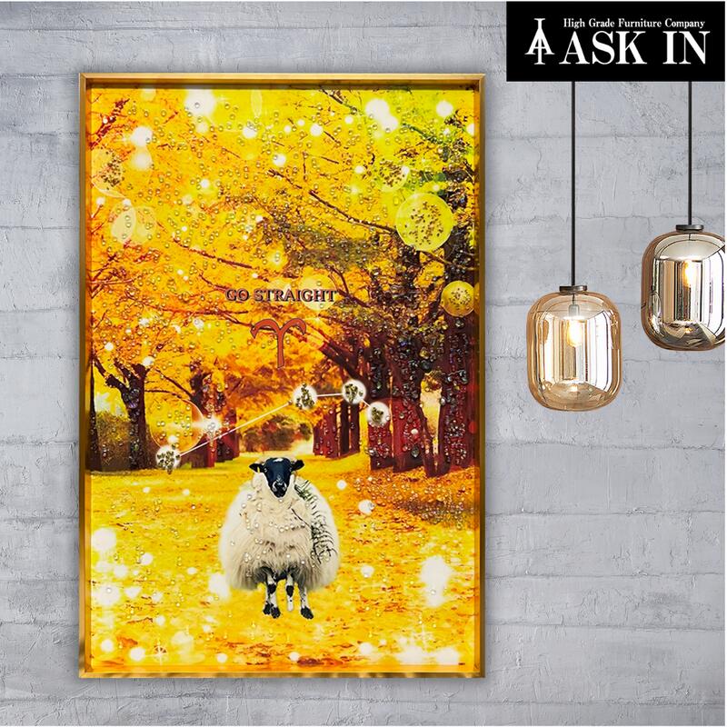 楽天市場】クリスタルアート ゴーストレイト 41x61cm 羊 動物 紅葉 牡