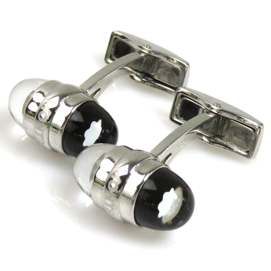 楽天市場】モンブラン カフスボタン カフリンクス シルバーxクリア