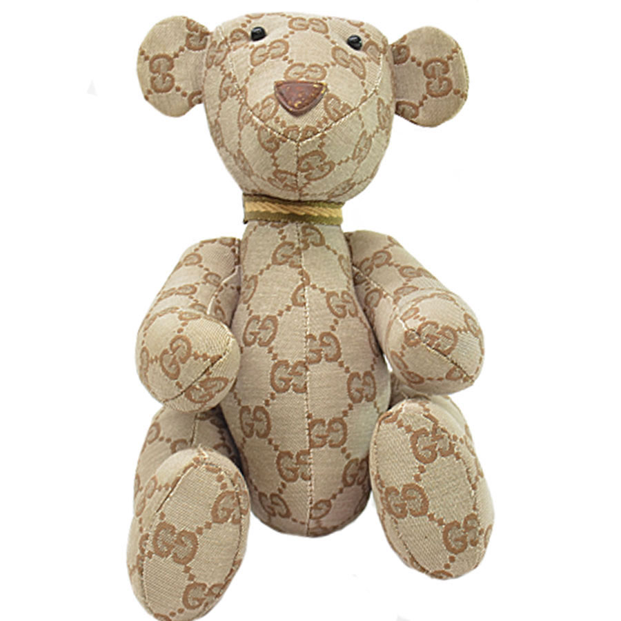 楽天市場】グッチ GUCCI ぬいぐるみ くま テディベア ブラウン系 GG