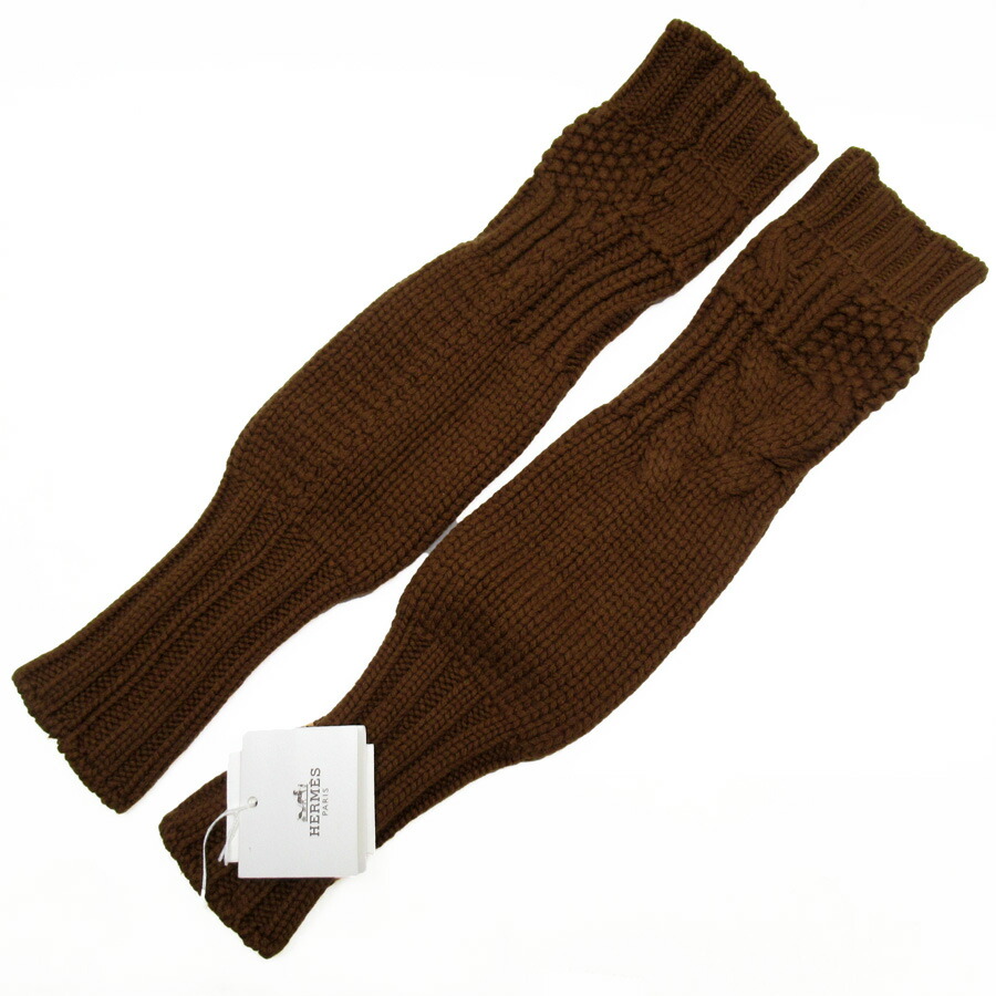 楽天市場】エルメス HERMES アームウォーマー カシミヤ ブラウン
