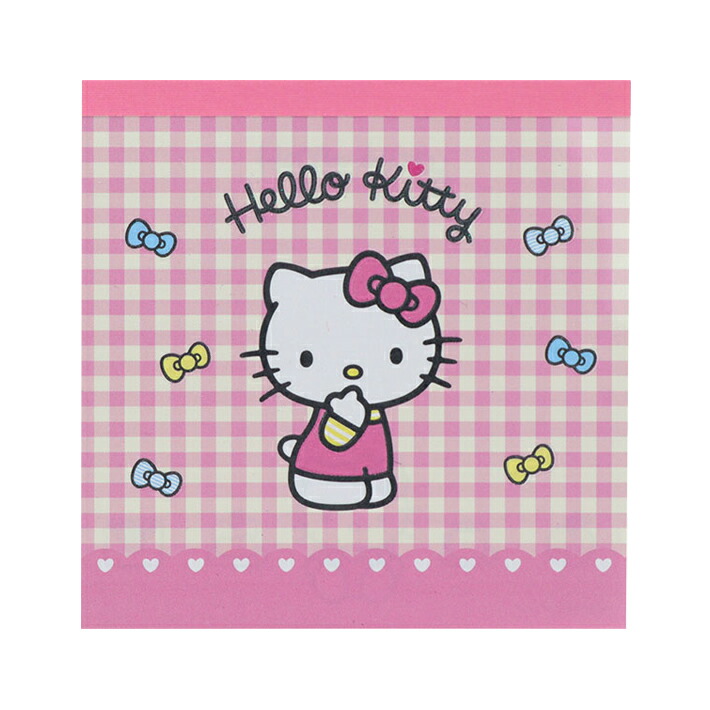楽天市場】ハローキティ スクエアメモ ピンク 4901770642710 [M便 1/6