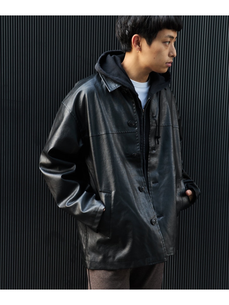 楽天市場】・レザー カーコート・（メンズファッション）の通販