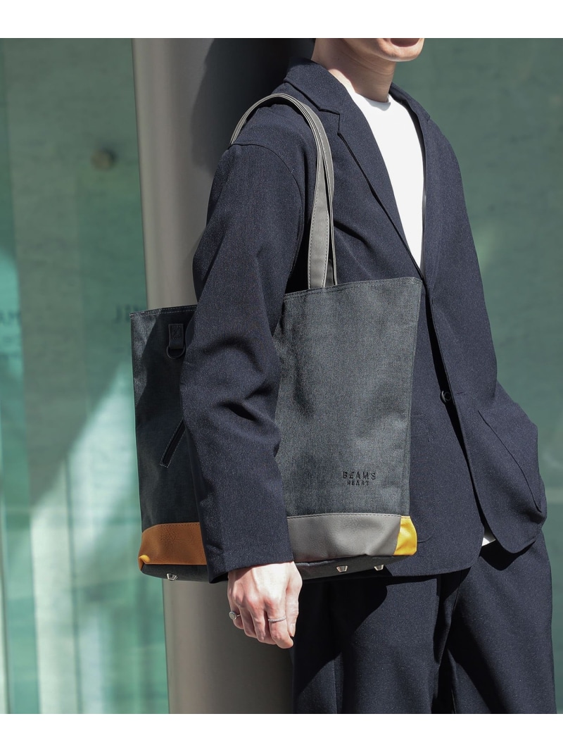 楽天市場】BEAMS HEART｜ポリエステル 杢素材 コンビ トート バッグ
