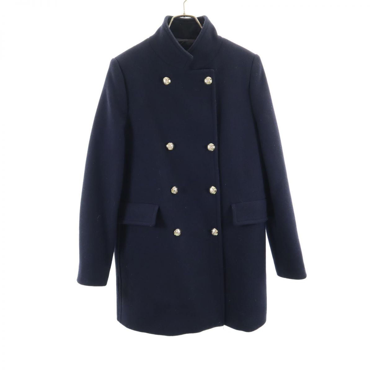 楽天市場】ザラ ウールコート M ネイビー系 ZARA レディース 【中古