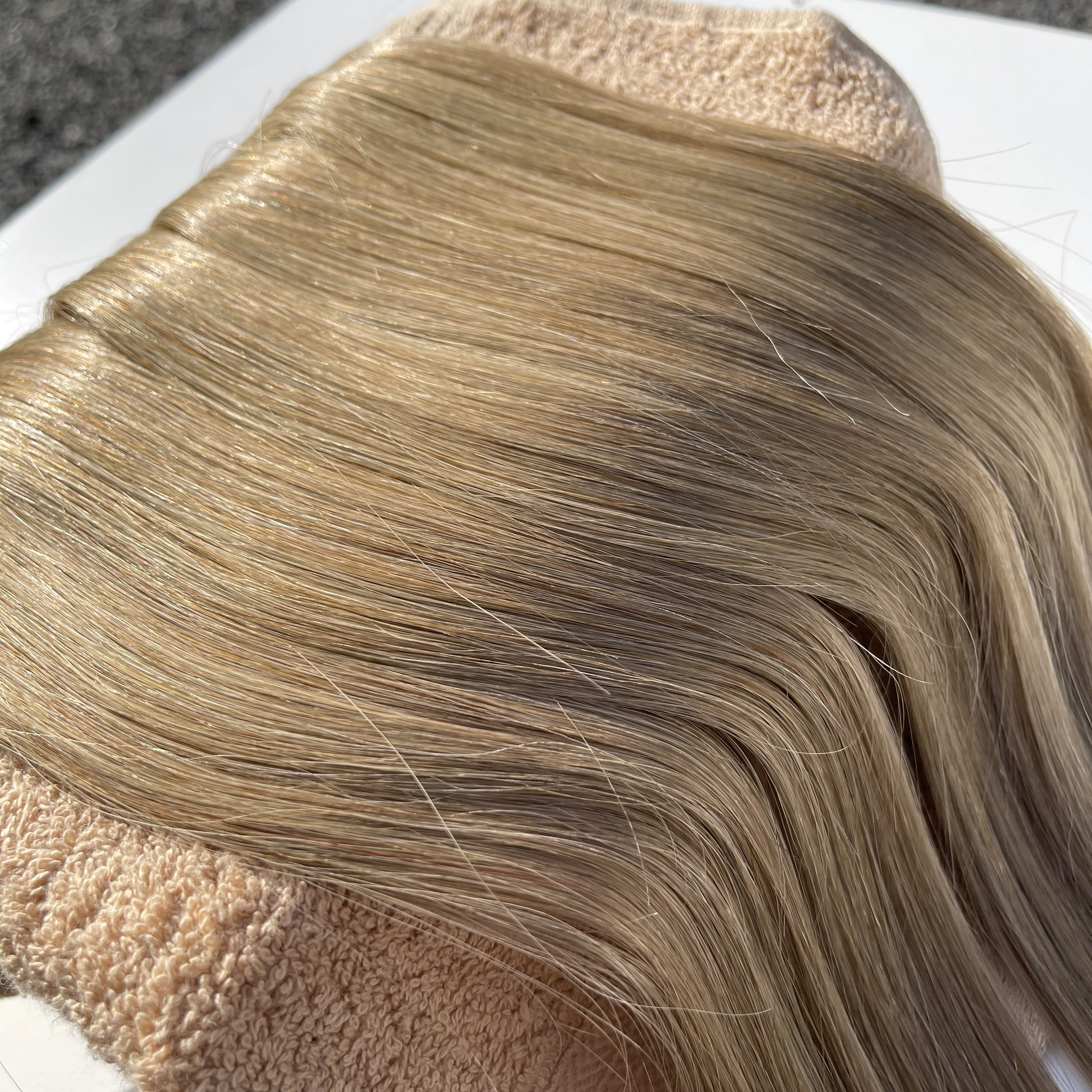 楽天市場】シールエクステ 人毛 ロング [ マット ブラウン P-M3 ] ヘア