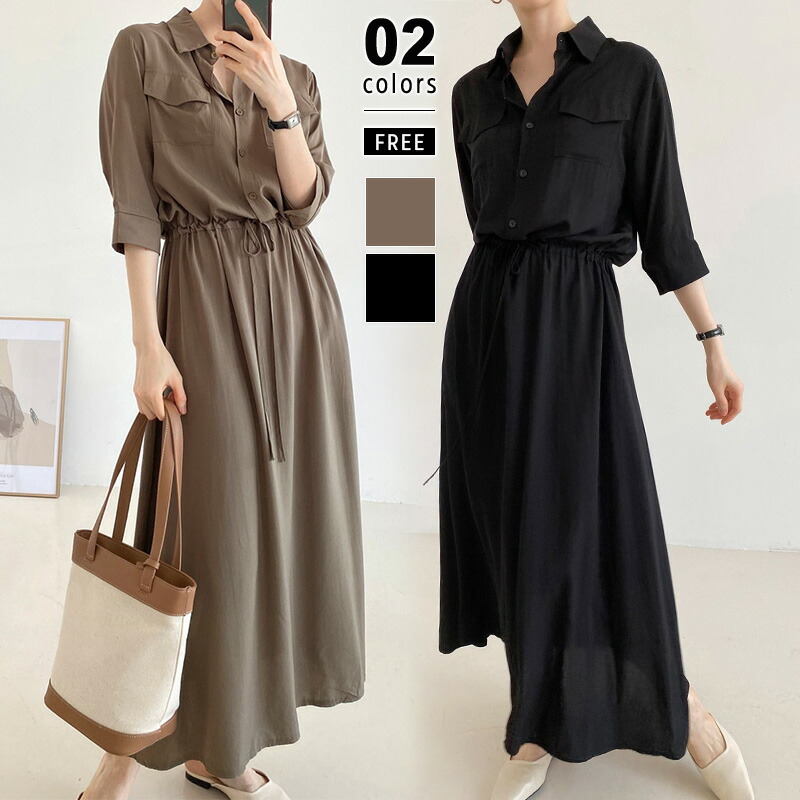 楽天市場】THOM WILLS シャツワンピース ロング ワンピース レディース