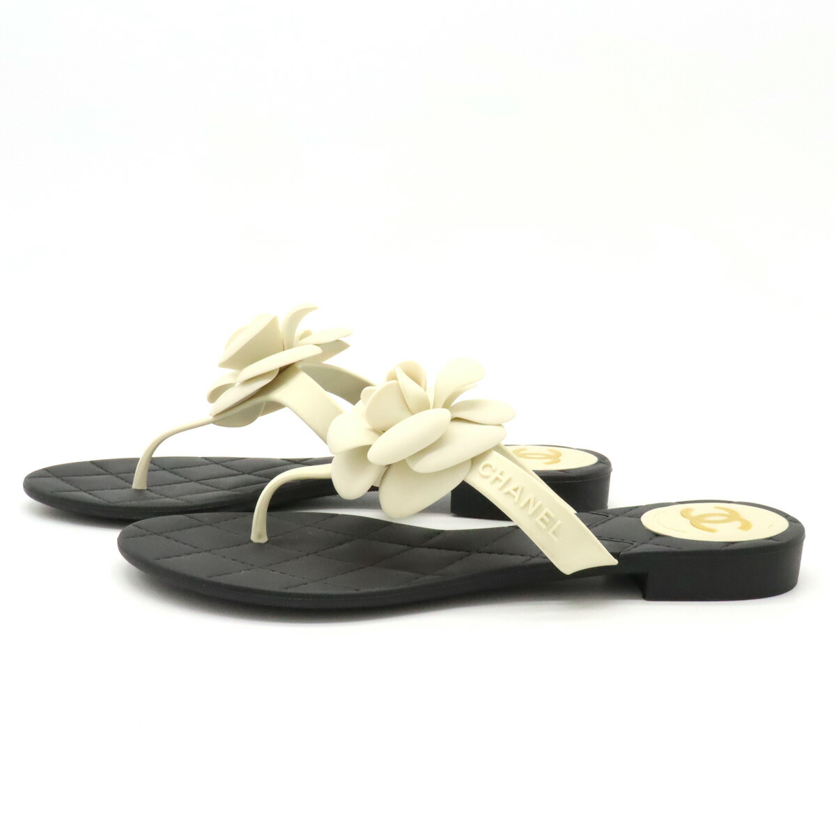 楽天市場】【靴】CHANEL シャネル カメリア マトラッセ ココマーク