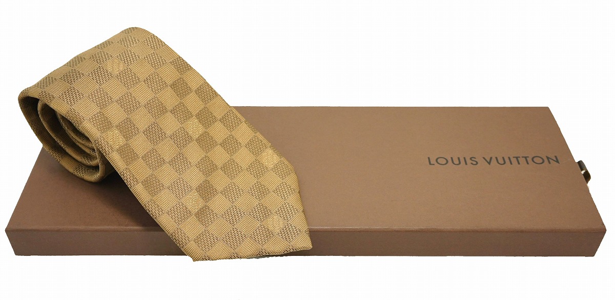 楽天市場】LOUIS VUITTON ルイ ヴィトン ネクタイ ダミエ シルク100