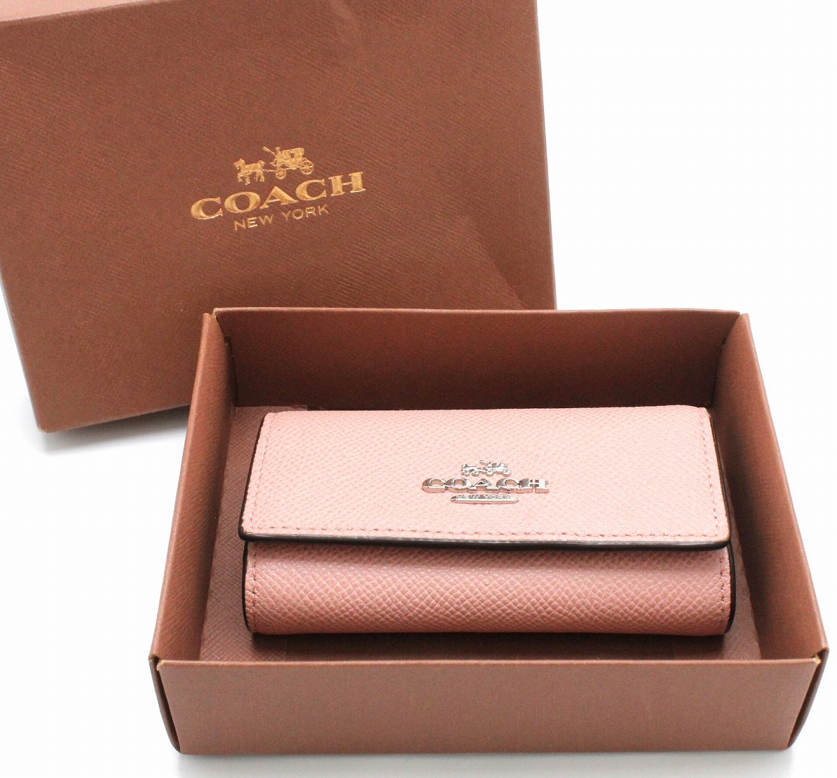 楽天市場】COACH コーチ キーケース 6連キーケース レザー シルバー