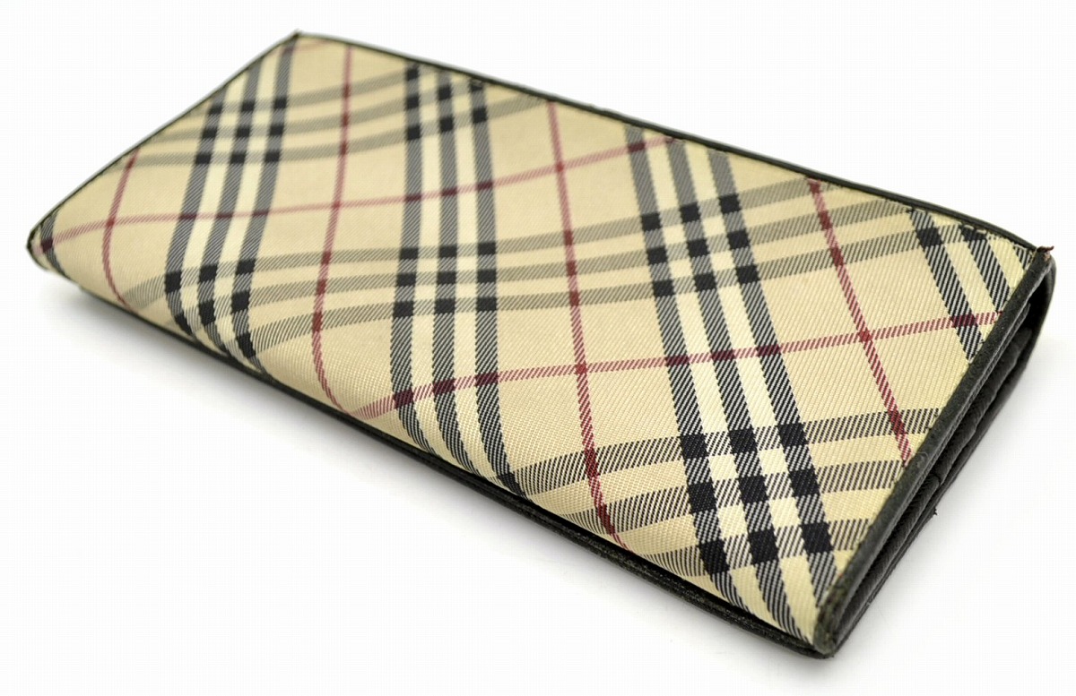 楽天市場】【財布】BURBERRY バーバリー ノバチェック柄 2つ折 長財布