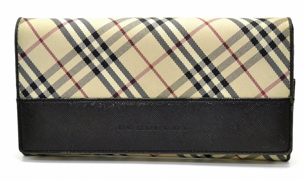 楽天市場】【財布】BURBERRY バーバリー ノバチェック柄 2つ折 長財布