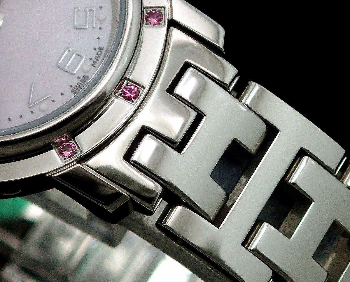 楽天市場】【ウォッチ】HERMES エルメス クリッパー ナクレ ピンク