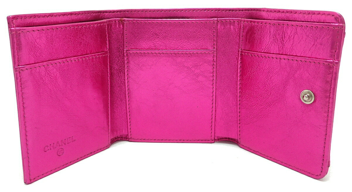 楽天市場】【財布】CHANEL シャネル ココマーク リボン 財布 3つ折財布