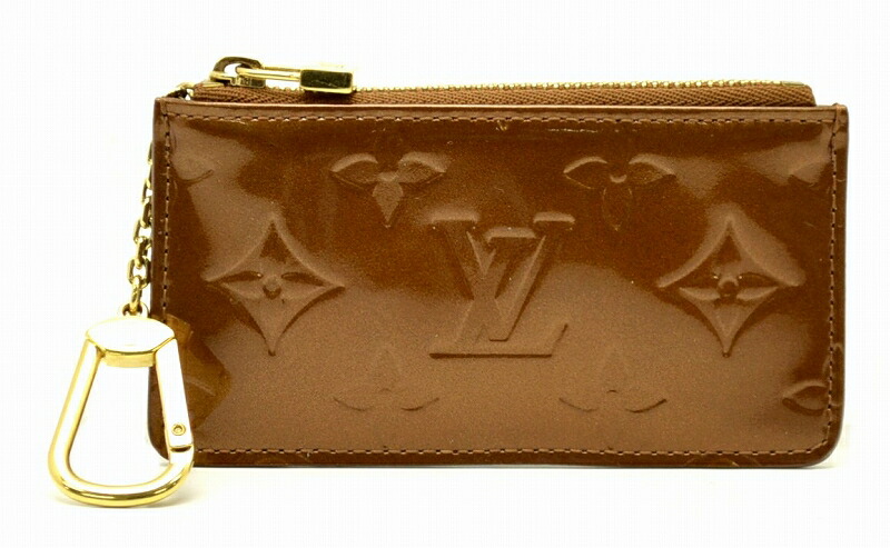 ルイヴィトン ヴェルニミロワール ポシェットクレ ケース グリーン