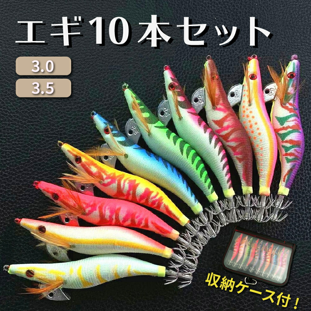 楽天市場】【3時間限定クーポン配布中】エギ 3.0号 3.5号 10本セット