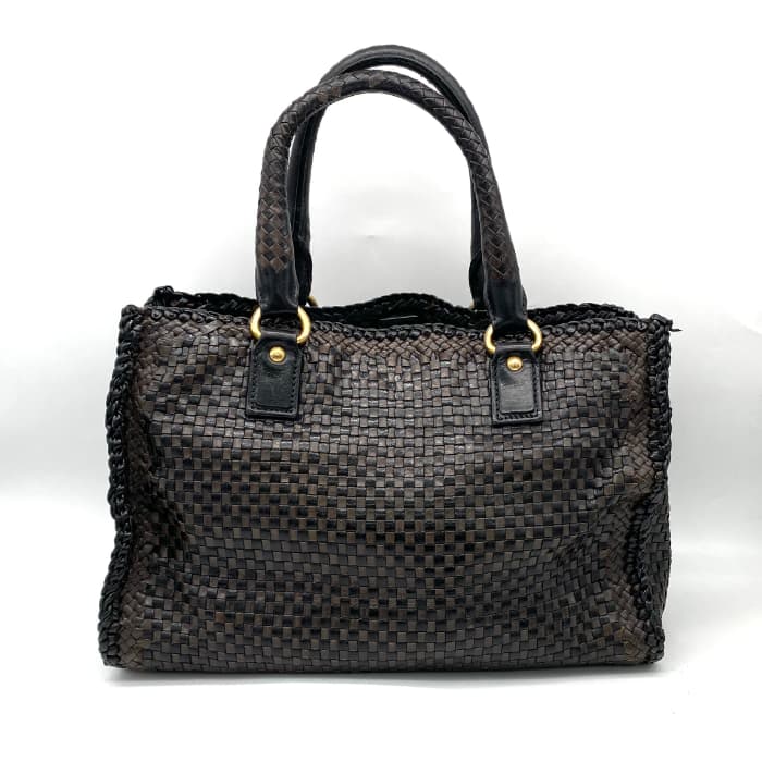 楽天市場】【中古】 PRADA プラダ 三角ロゴ プレート 編み込み 2way