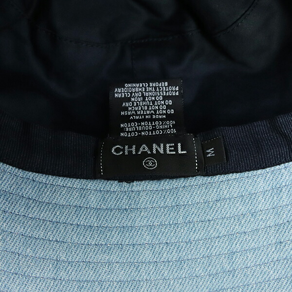 楽天市場】【20%OFF】 シャネル ハット Mサイズ コットンデニム