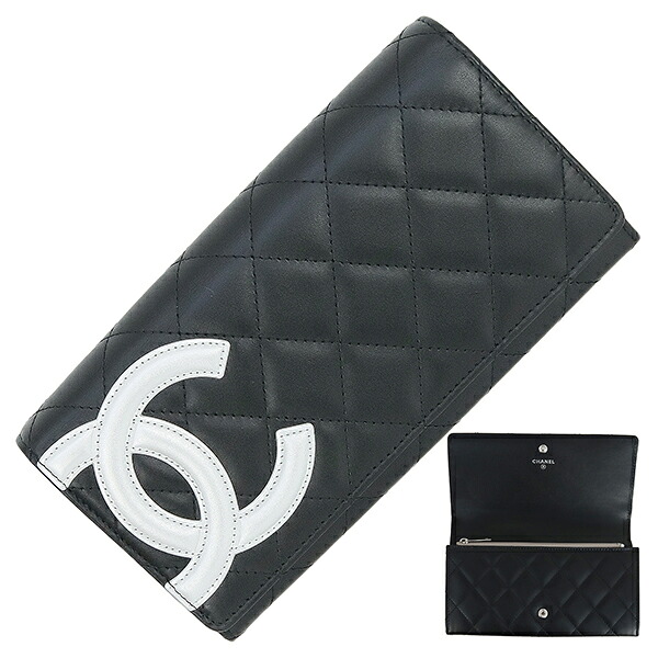 楽天市場】【10%OFF】 シャネル 長財布 フラップロングウォレット