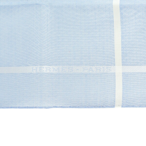 楽天市場】【新品】 エルメス ハンカチ ジャカード H コットン ブルー