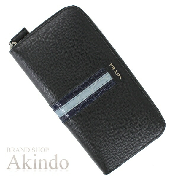 楽天市場】プラダ サフィアーノ クロコダイル ラウンドファスナー長