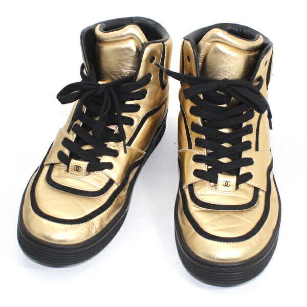 楽天市場】シャネル ハイカット スニーカー #42 CHANELロゴプリント