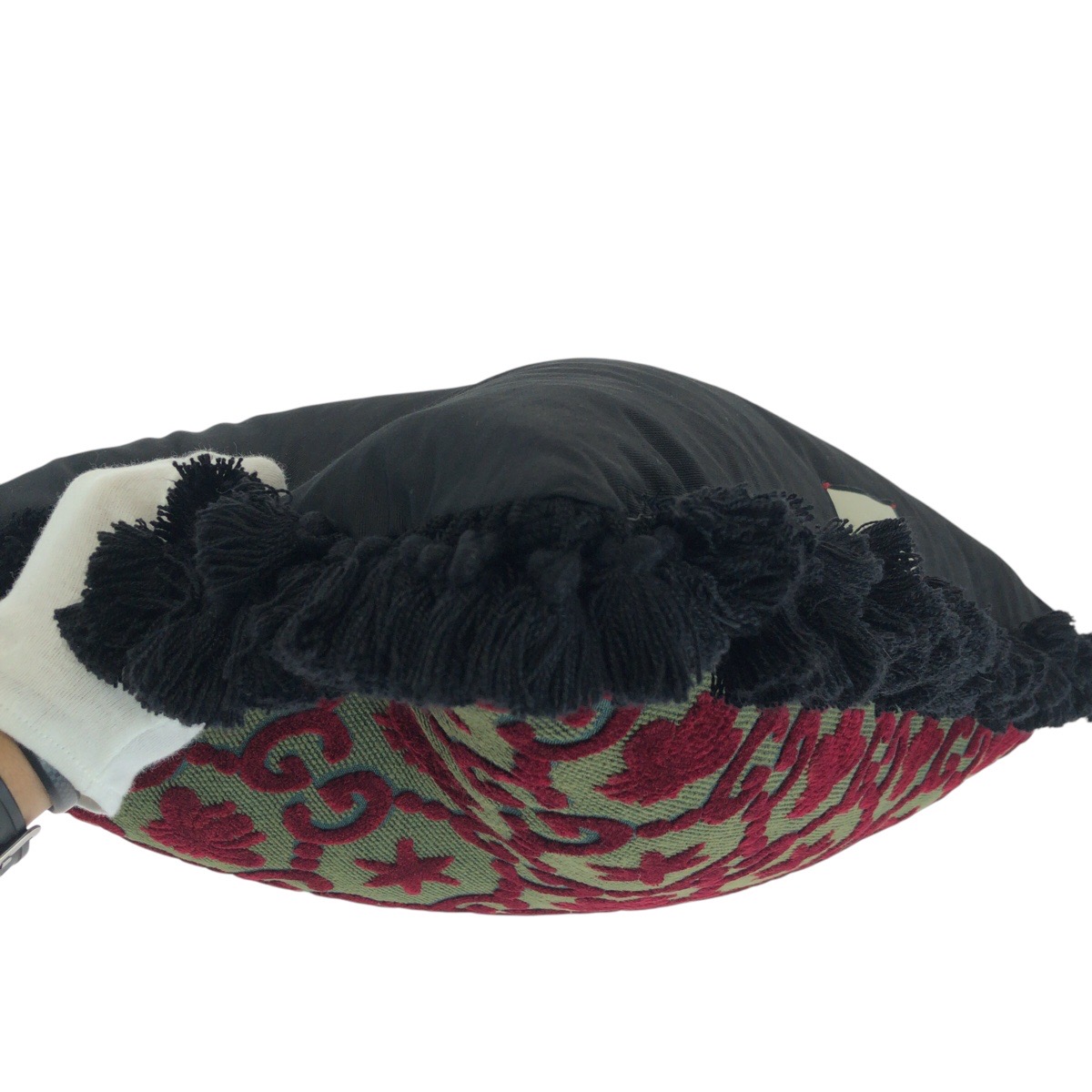 楽天市場】美品 GUCCI グッチ レッド ブラック ベルベット /GG