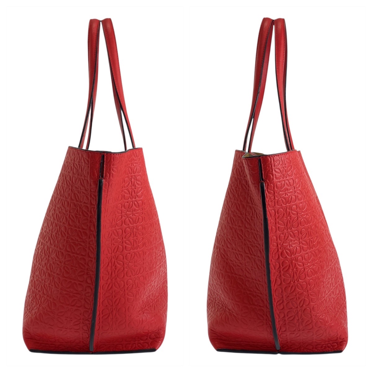 楽天市場】美品 LOEWE ロエベ リピートアナグラム レッド レザー