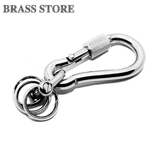 楽天市場】BRASS STORE ブラスストア / ロック付き シルバーカラビナ