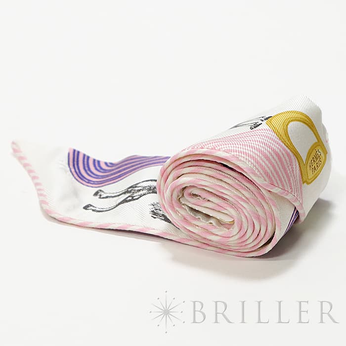 楽天市場】エルメス ツイリー シルク ガルドローブポップ 白/マルチ