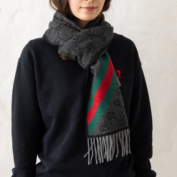 楽天市場】グッチ スカーフ バンダナ ストール グレー メンズ