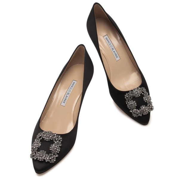 楽天市場】マノロブラニク パンプス ハンギシ ジュエルバックル