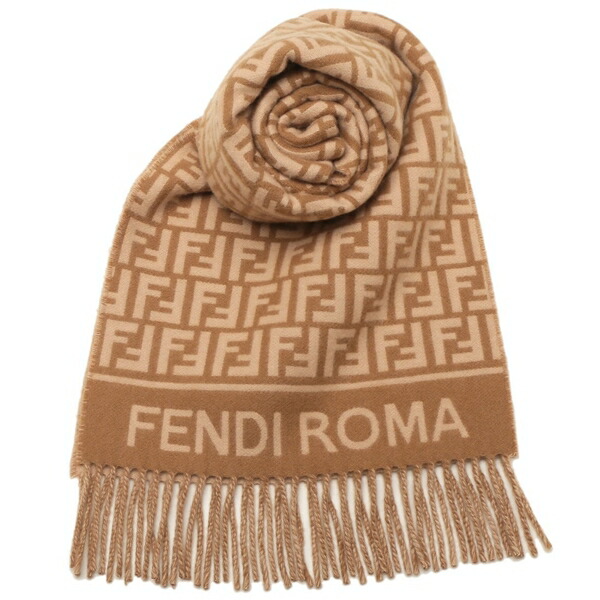 楽天市場】フェンディ マフラー フリンジ FFロゴ ベージュ レディース